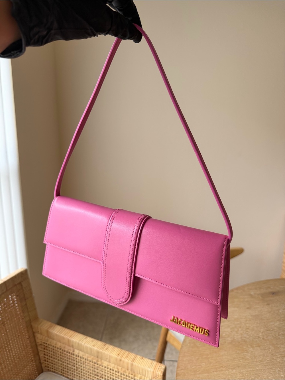 Jacquemus Le Bambino Long Pink Handbag - Gently Used - Picture 7 of 13